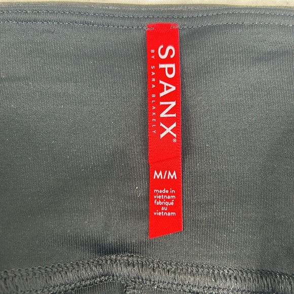 SPANX •M• Black Faux Leather Leggings - Picture 9 of 15